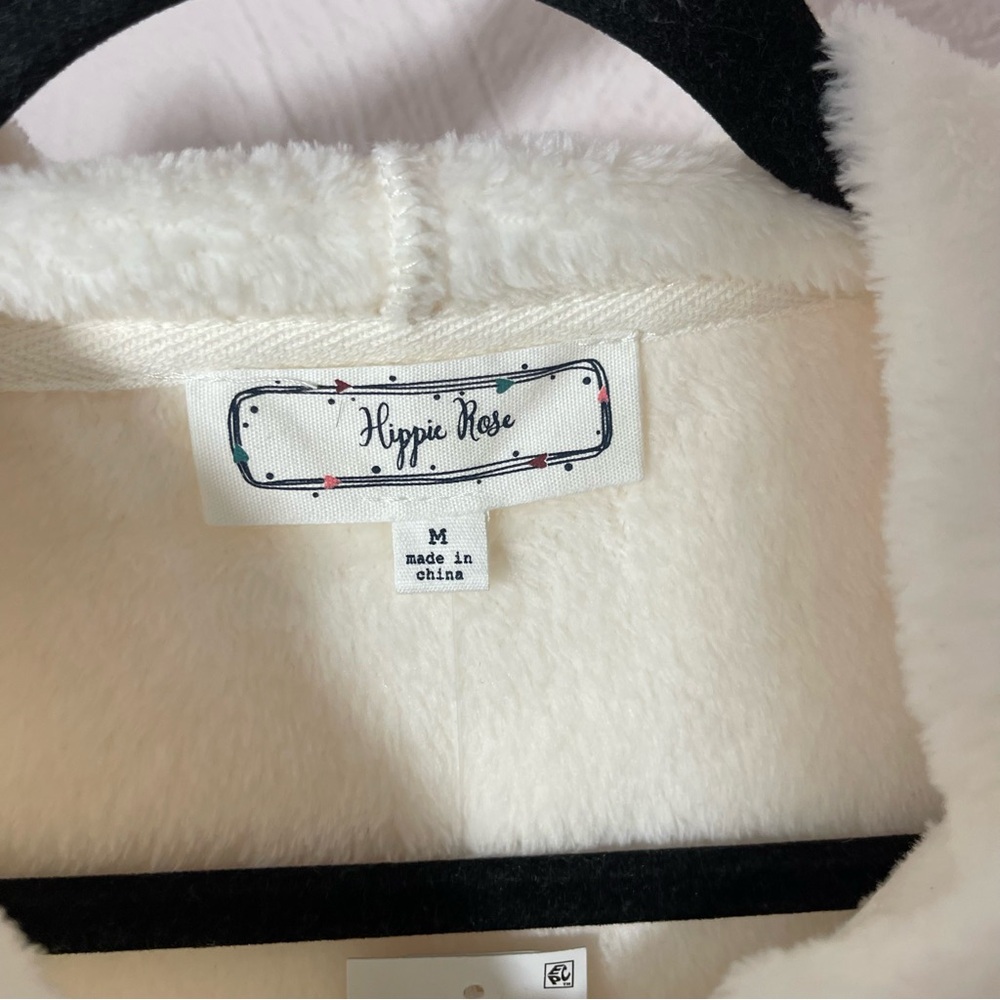 Hippie Rose Soft Cream Fleece Jacket - Picture 2 of 7